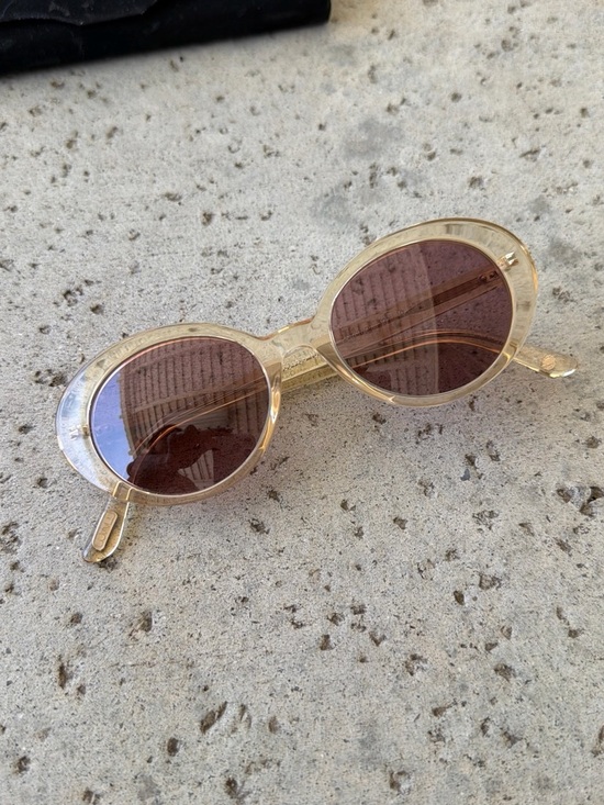 Oliver Peoples Accessories - Oliver people x the row parquet Champagne Round Sunglasses with Brown Lenses